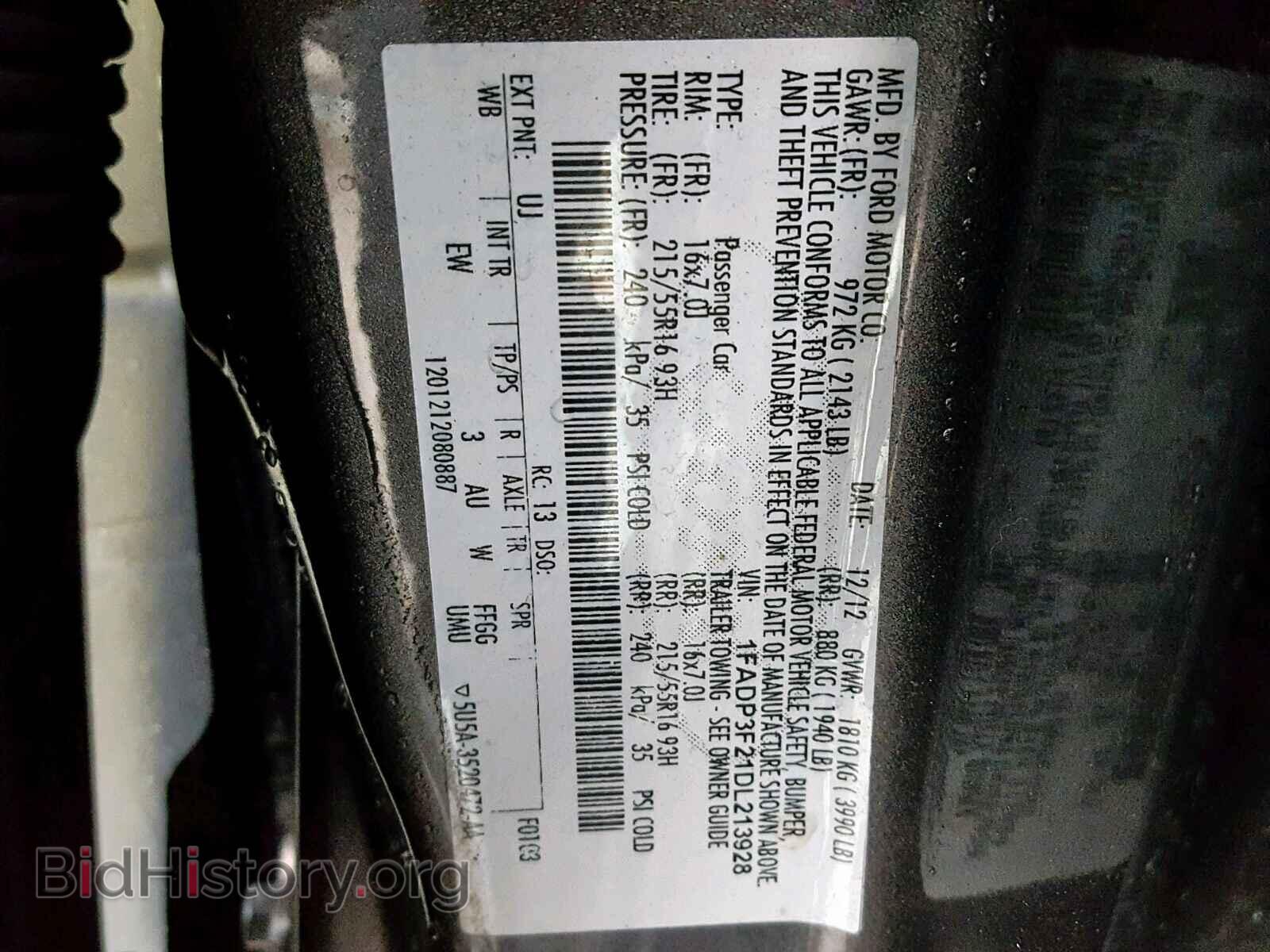 2013 FORD FOCUS SE - VIN: 1FADP3F21DL213928 - Фото 10