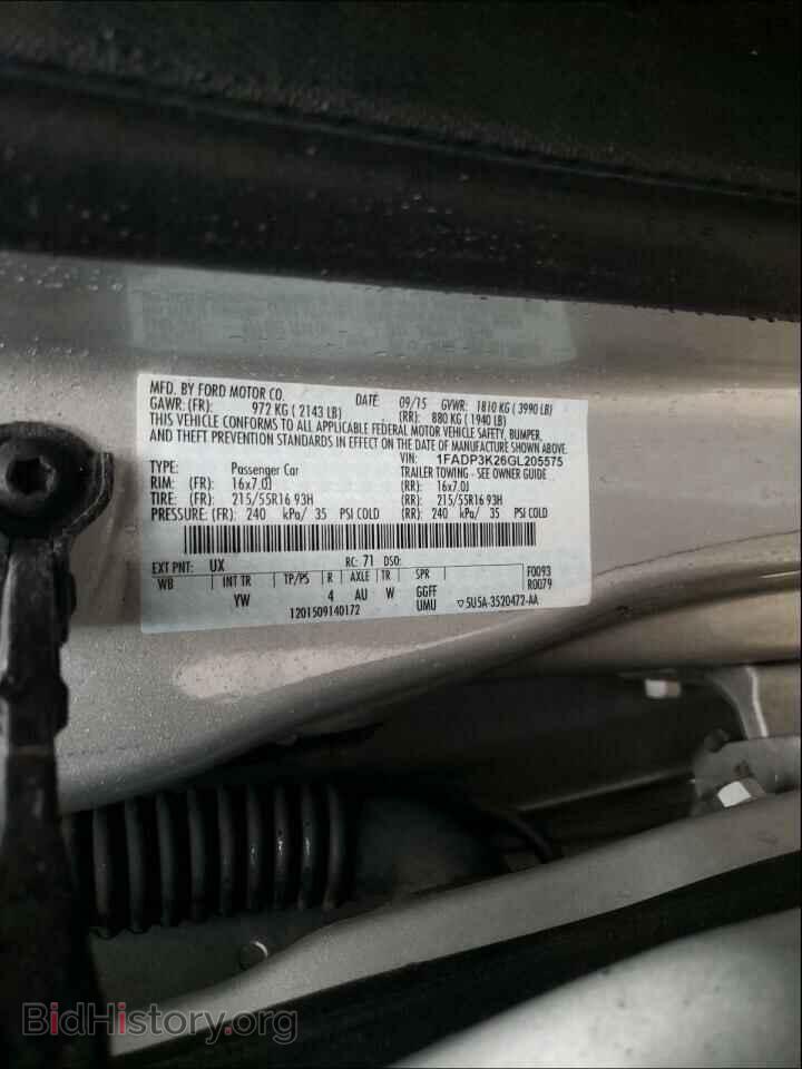 2016 FORD FOCUS - VIN: 1FADP3K26GL205575 - Photo 10