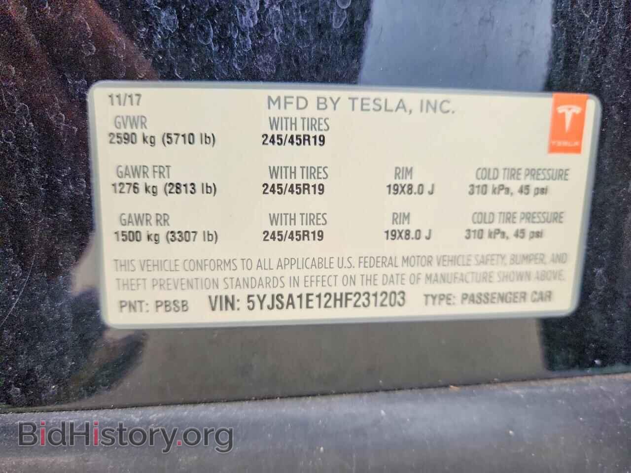 2017 TESLA MODEL S - VIN: 5YJSA1E12HF231203 - Photo 13