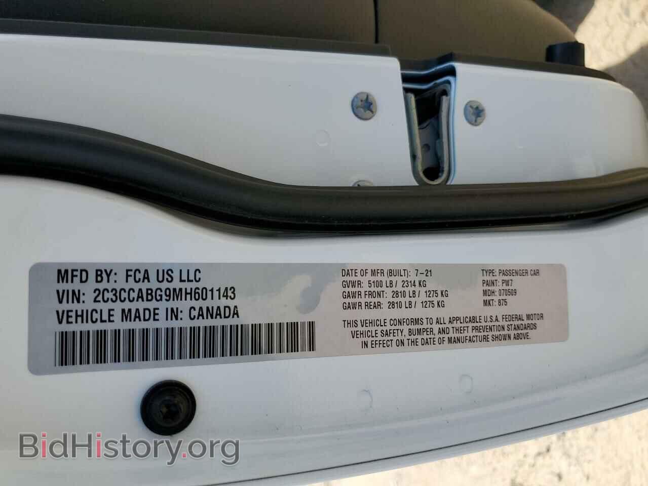 2021 CHRYSLER 300 - VIN: 2C3CCABG9MH601143 - Фото 10