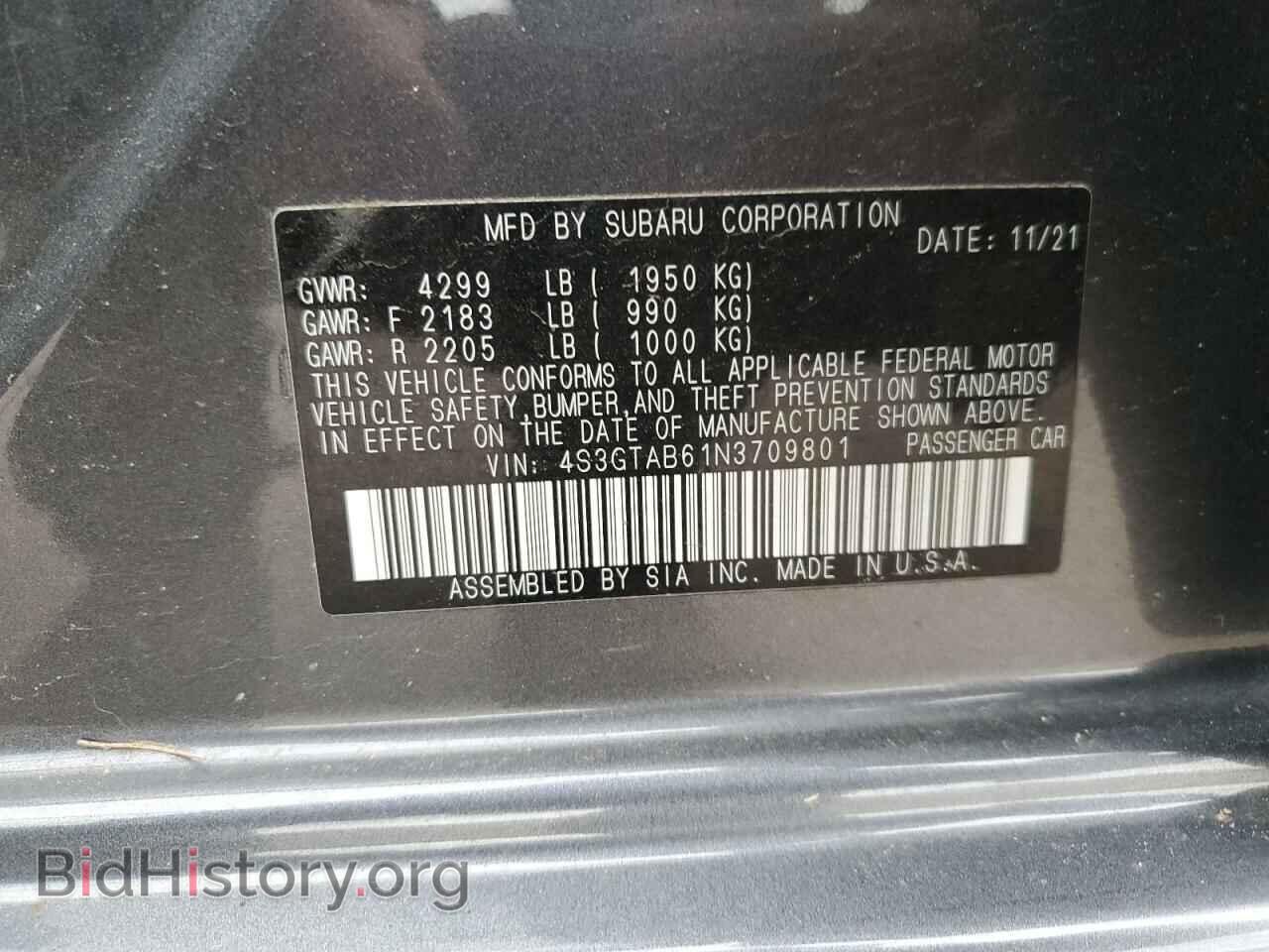 2022 SUBARU IMPREZA - VIN: 4S3GTAB61N3709801 - Фото 15