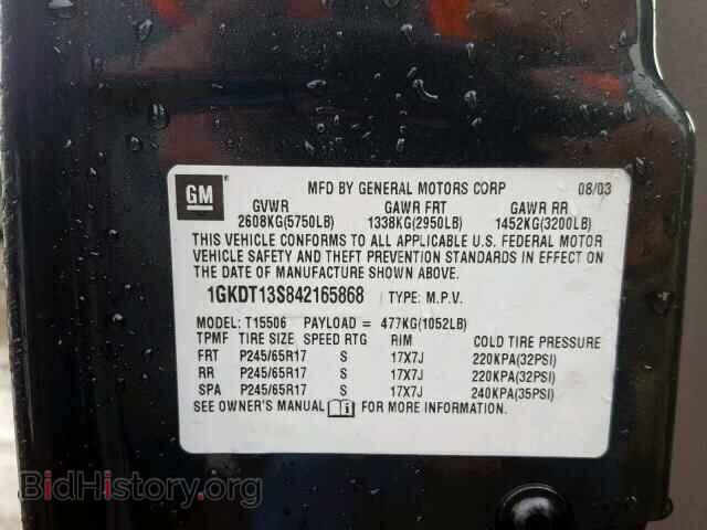 2004 GMC ENVOY - VIN: 1GKDT13S842165868 - Фото 10