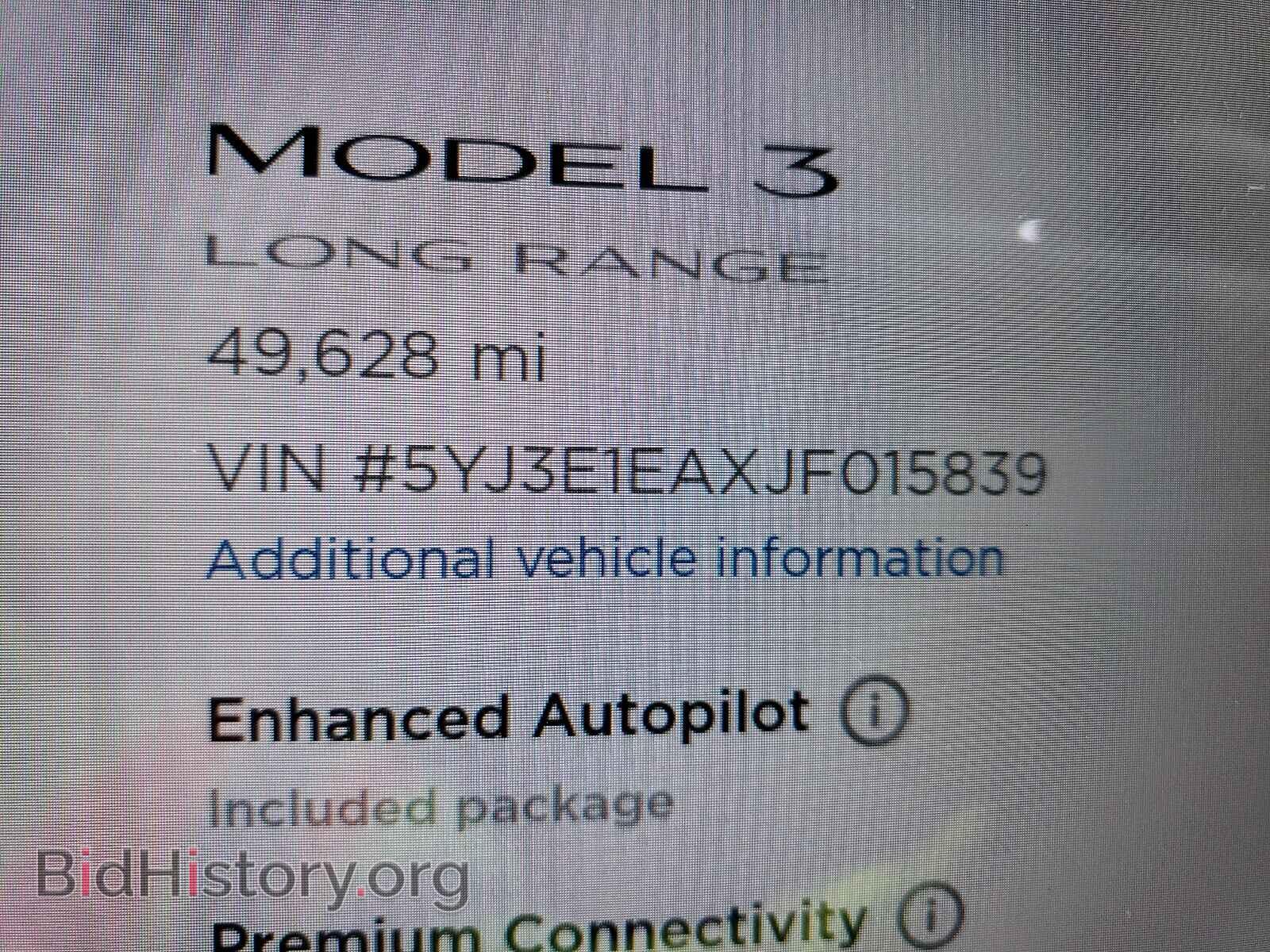 2018 TESLA MODEL 3 - VIN: 5YJ3E1EAXJF015839 - Фото 8