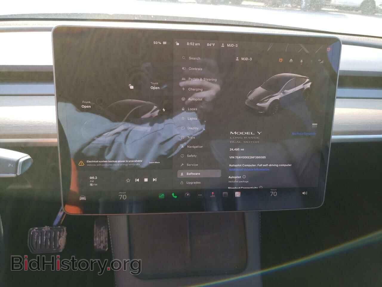 2022 TESLA MODEL Y - VIN: 7SAYGDEE2NF386085 - Фото 9