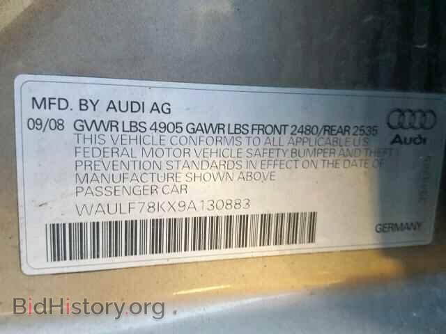 2009 AUDI A4 - VIN: WAULF78KX9A130883 - Фото 10