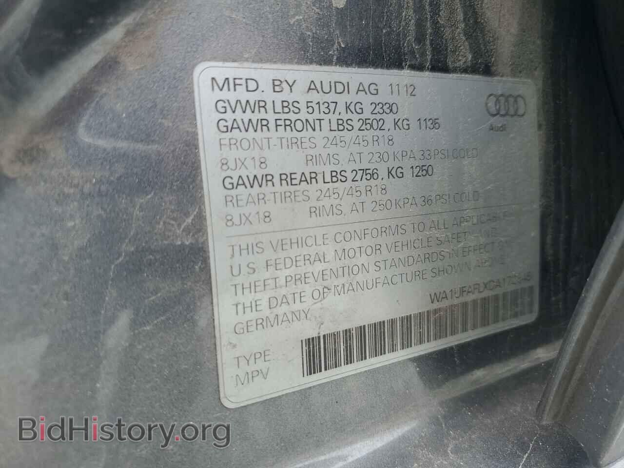 2013 AUDI A4 - VIN: WA1UFAFLXDA172845 - Фото 12