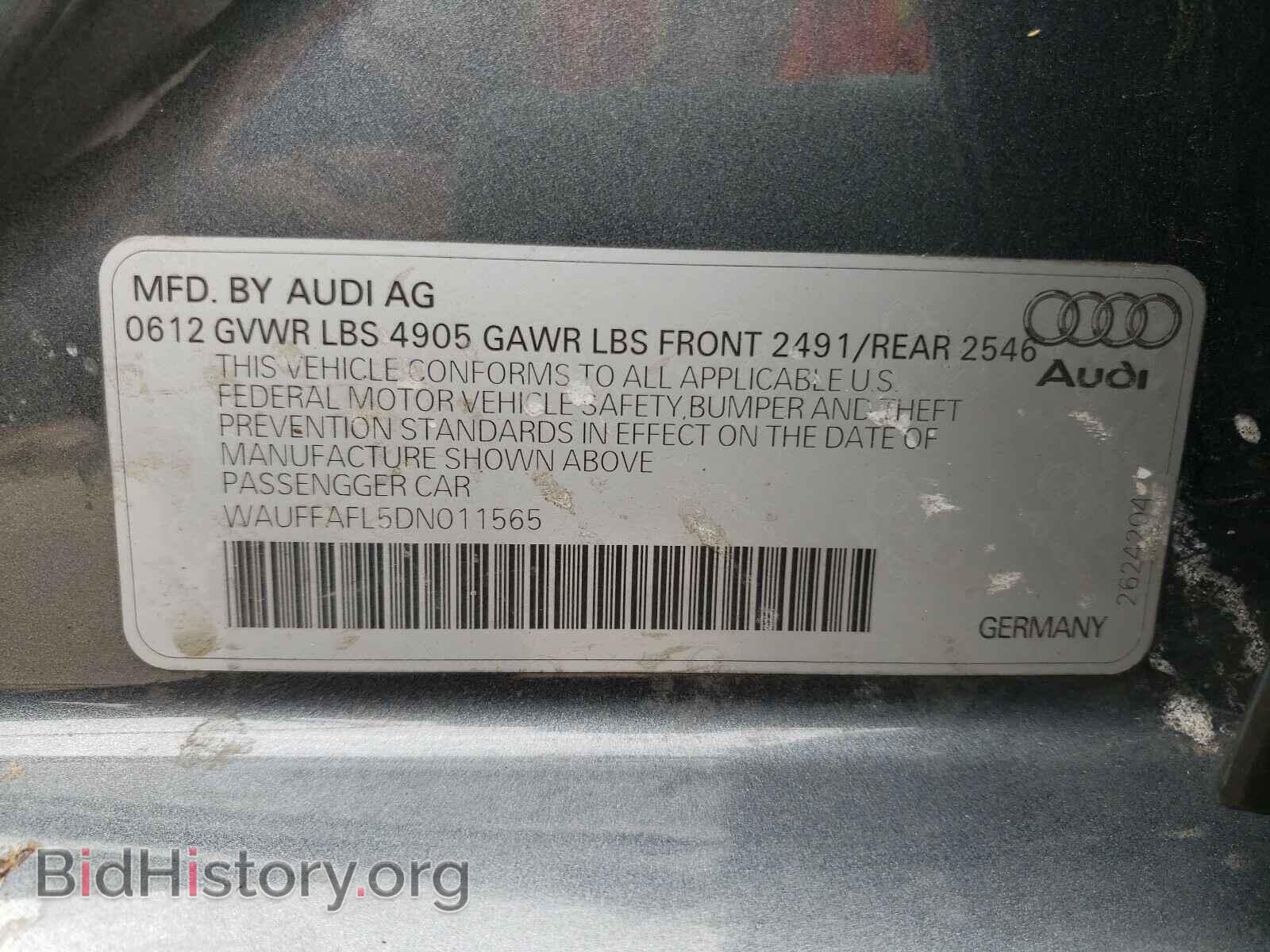 2013 AUDI A4 - VIN: WAUFFAFL5DN011565 - Photo 10