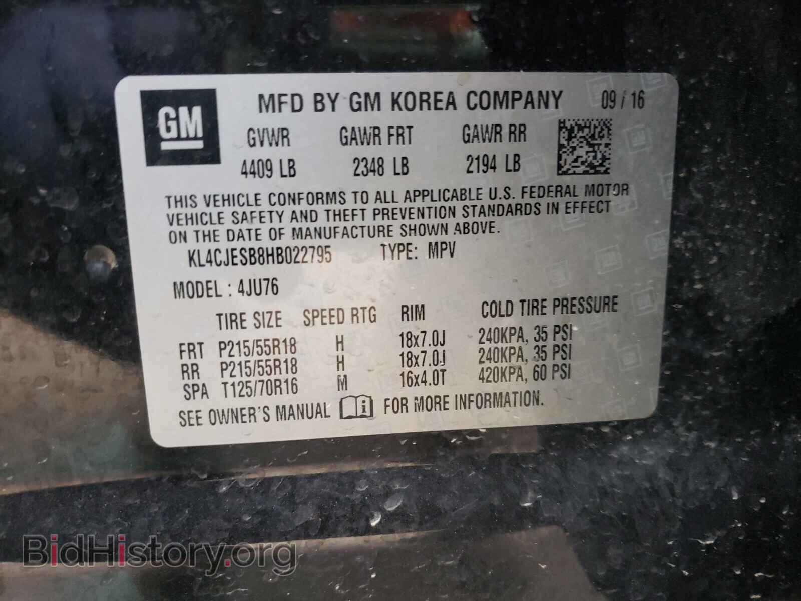 2017 BUICK ENCORE - VIN: KL4CJESB8HB022795 - Photo 10
