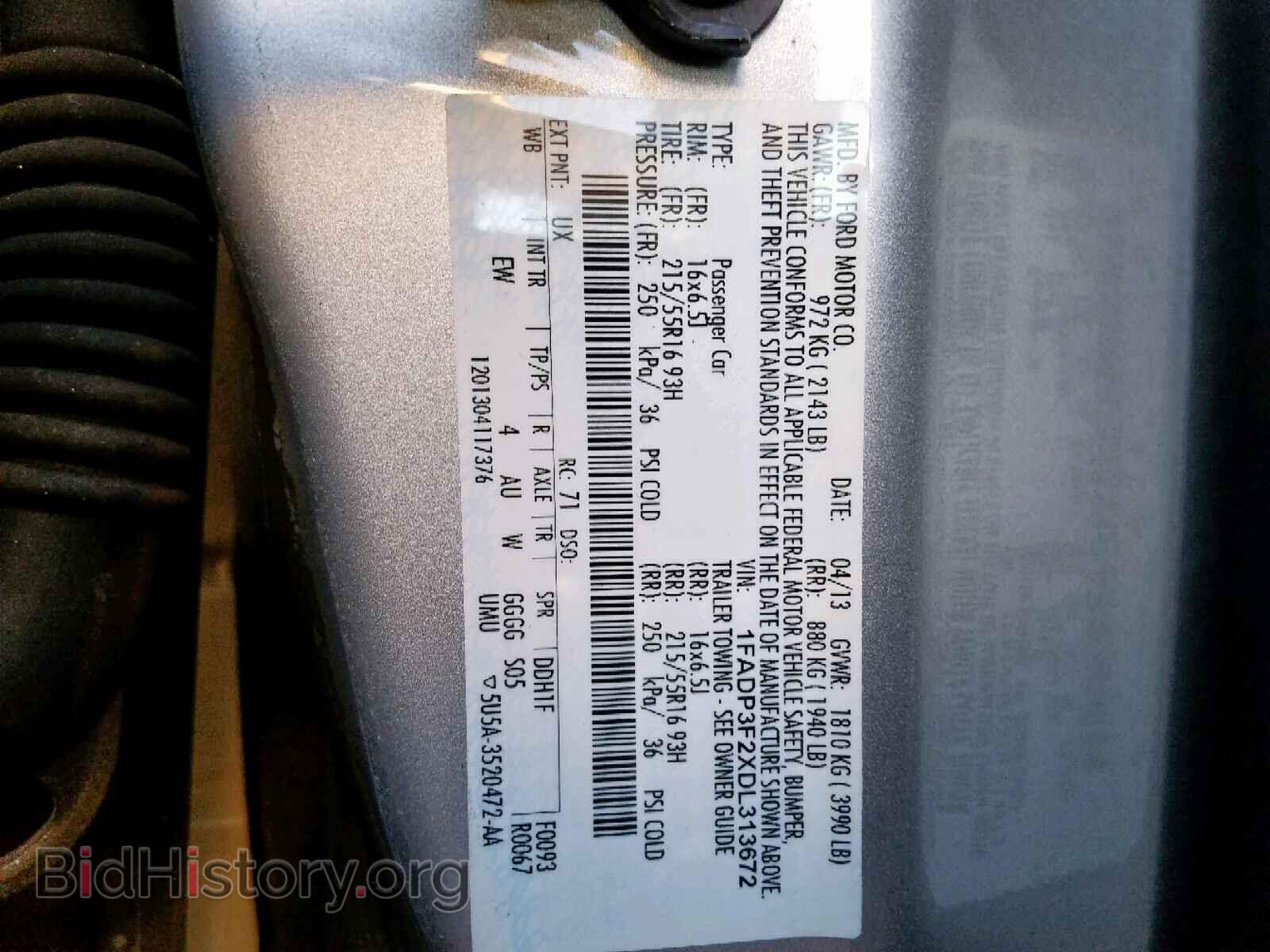 2013 FORD FOCUS SE - VIN: 1FADP3F2XDL313672 - Фото 10