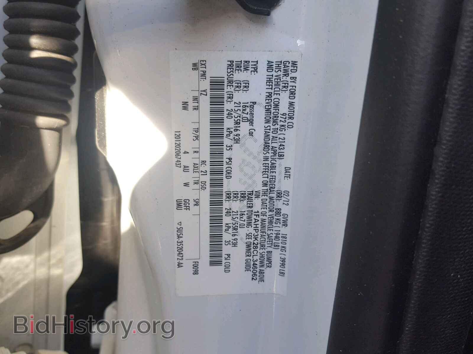 2012 FORD FOCUS SE - VIN: 1FAHP3K28CL346062 - Фото 10