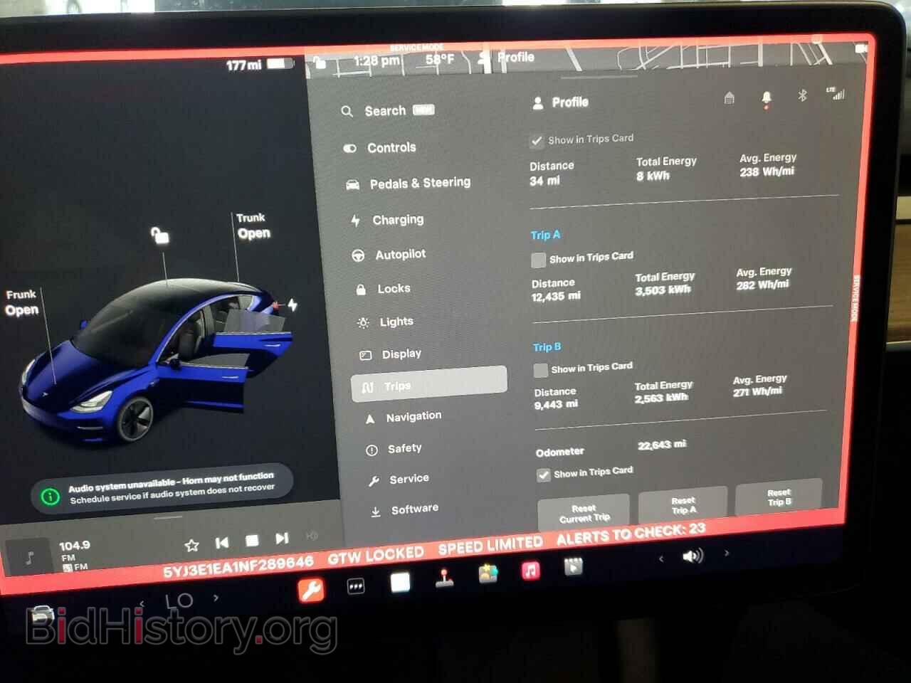 2022 TESLA MODEL 3 - VIN: 5YJ3E1EA1NF289646 - Фото 9