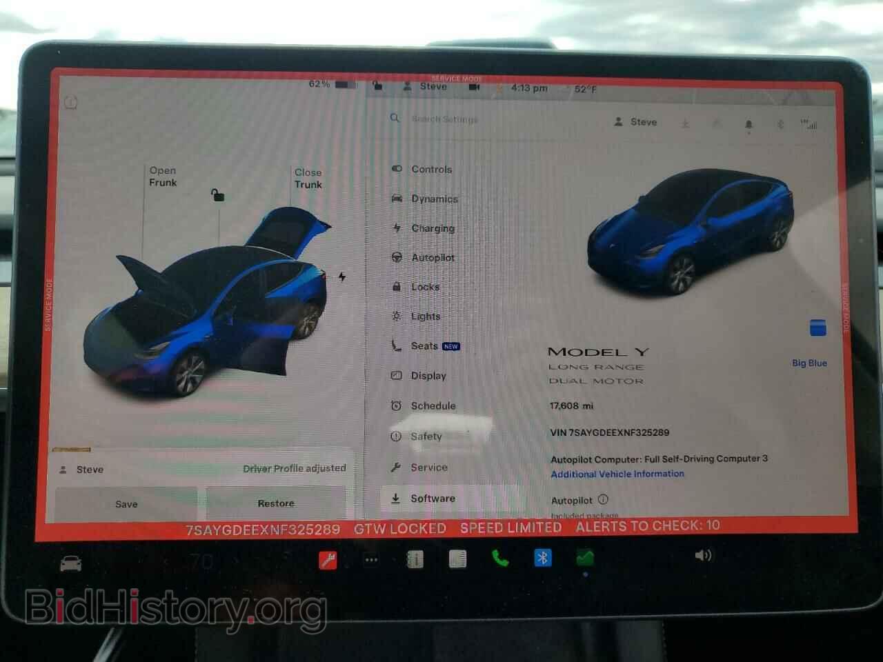 2022 TESLA MODEL Y - VIN: 7SAYGDEEXNF325289 - Фото 9