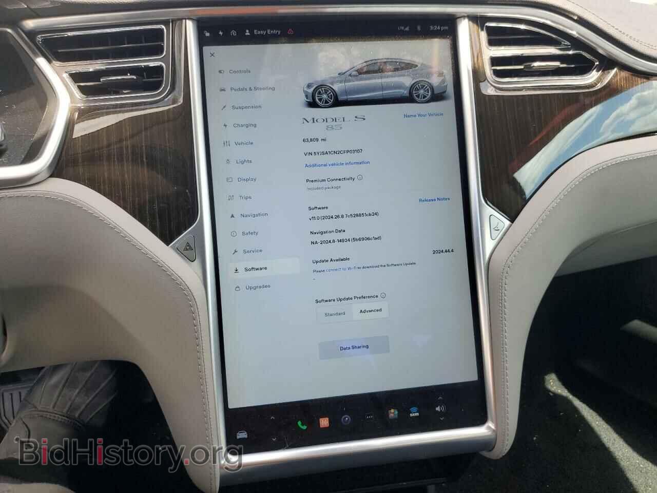 2012 TESLA MODEL S - VIN: 5YJSA1CN2CFP03107 - Photo 9