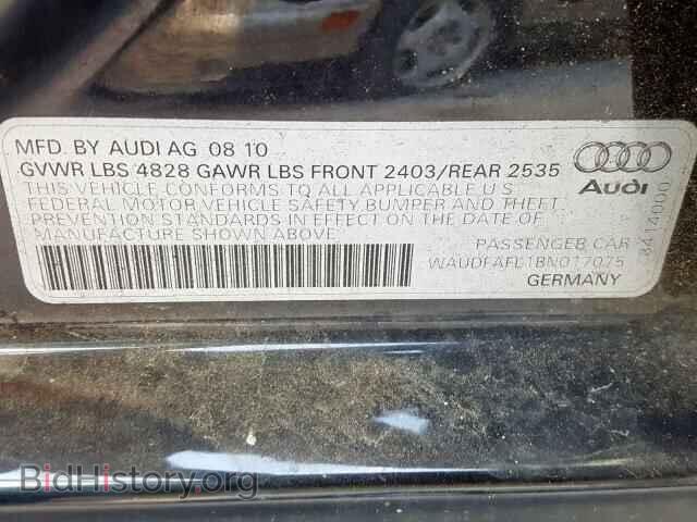 2011 AUDI A4 - VIN: WAUDFAFL1BN017075 - Photo 10