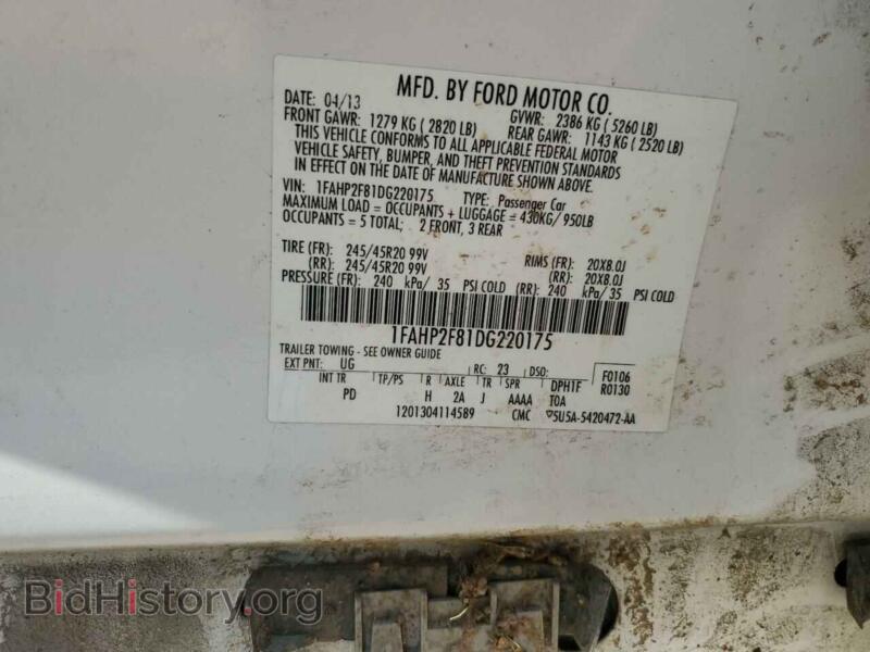 2013 Ford TAURUS (VIN 1FAHP2F81DG220175) — photo 12 of 12