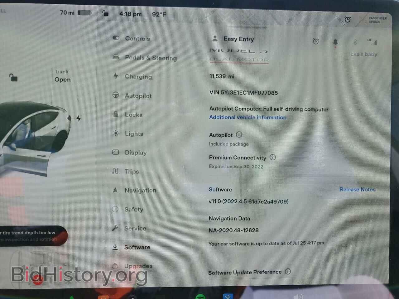 2021 TESLA MODEL 3 - VIN: 5YJ3E1EC1MF077085 - Фото 9