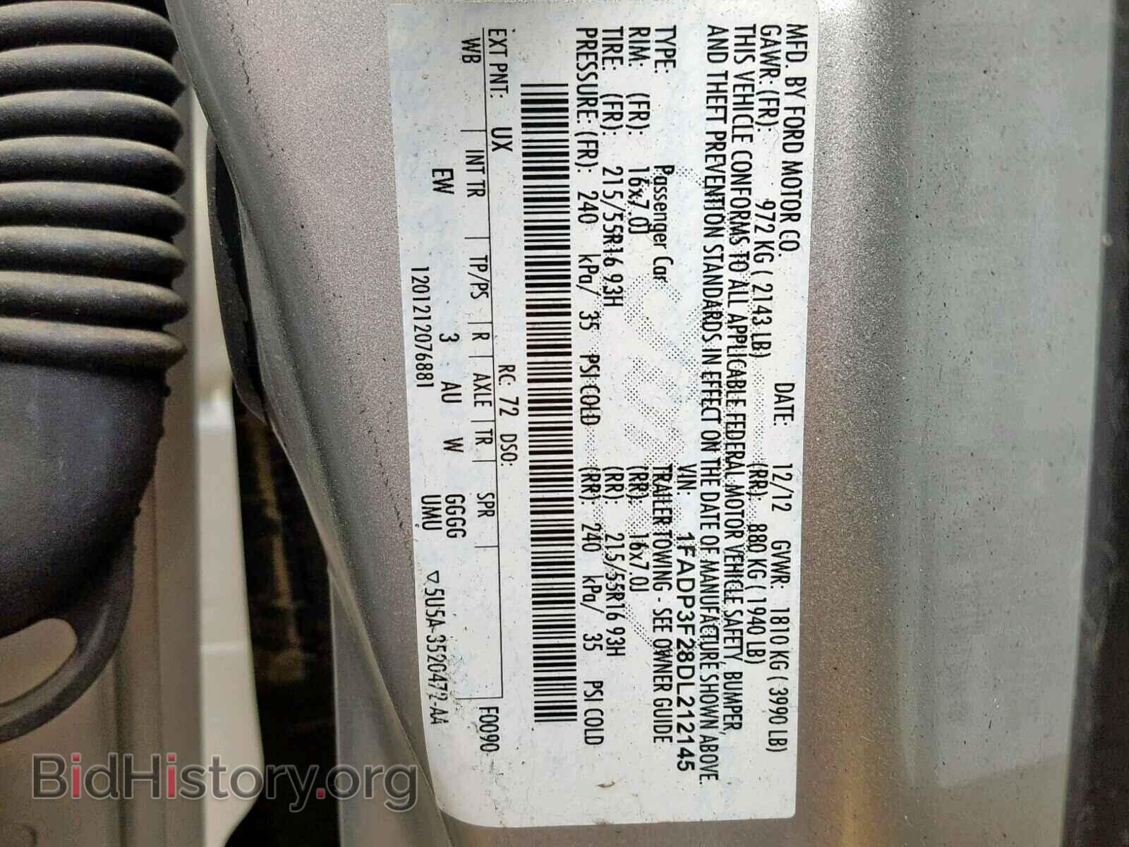 2013 FORD FOCUS - VIN: 1FADP3F28DL212145 - Фото 10