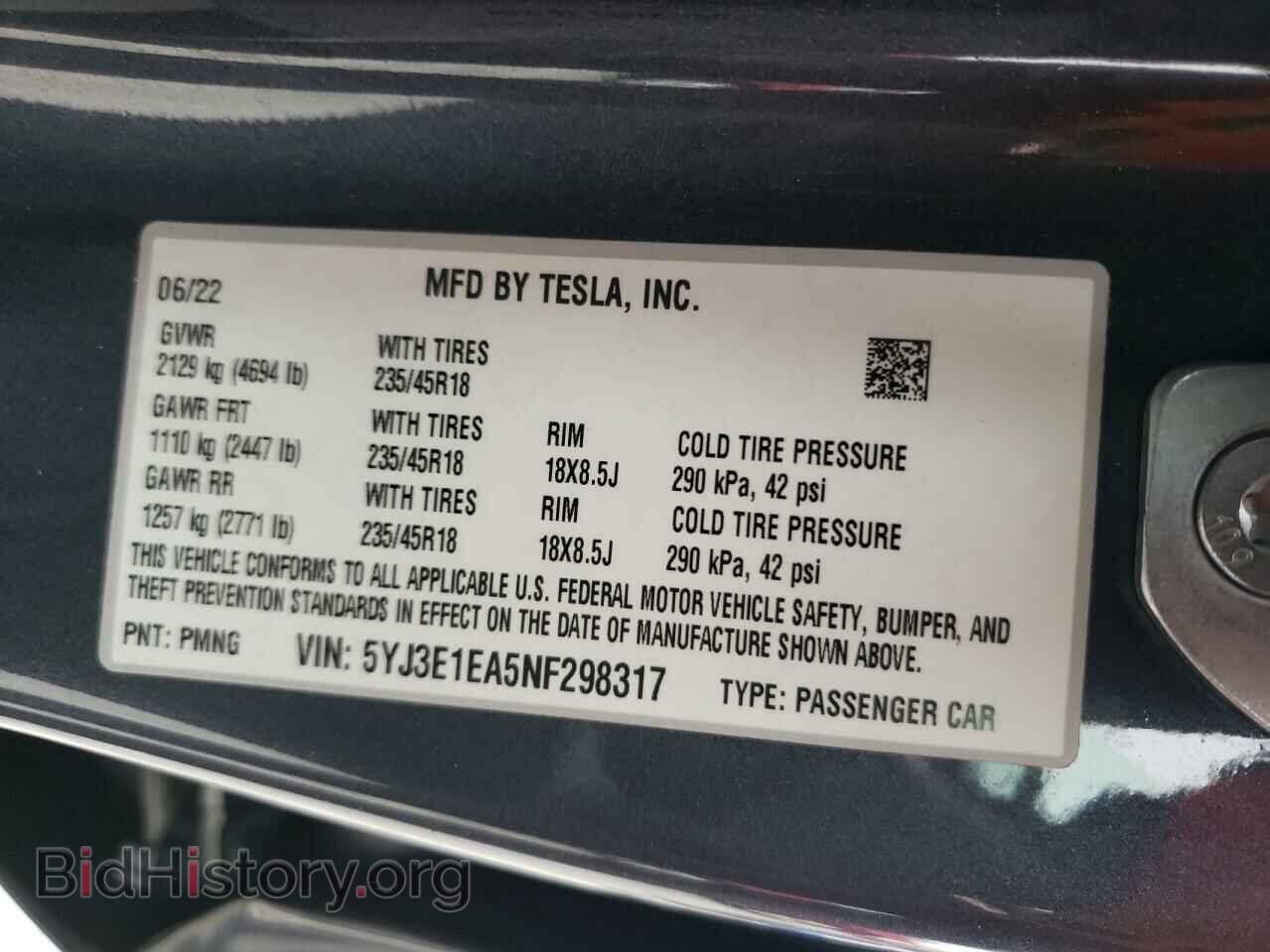 2022 TESLA MODEL 3 - VIN: 5YJ3E1EA5NF298317 - Photo 12