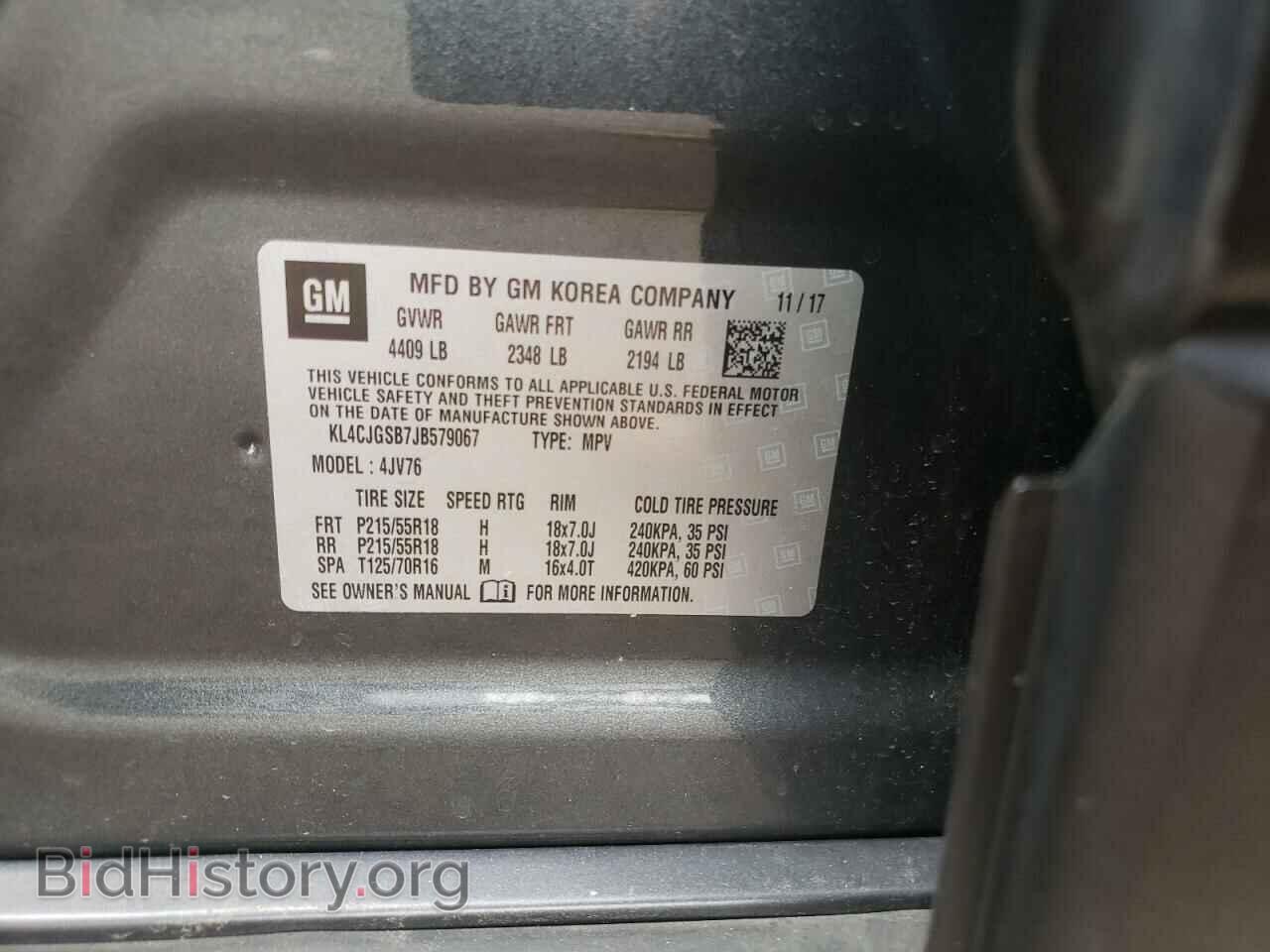 2018 BUICK ENCORE - VIN: KL4CJGSB7JB579067 - Photo 10