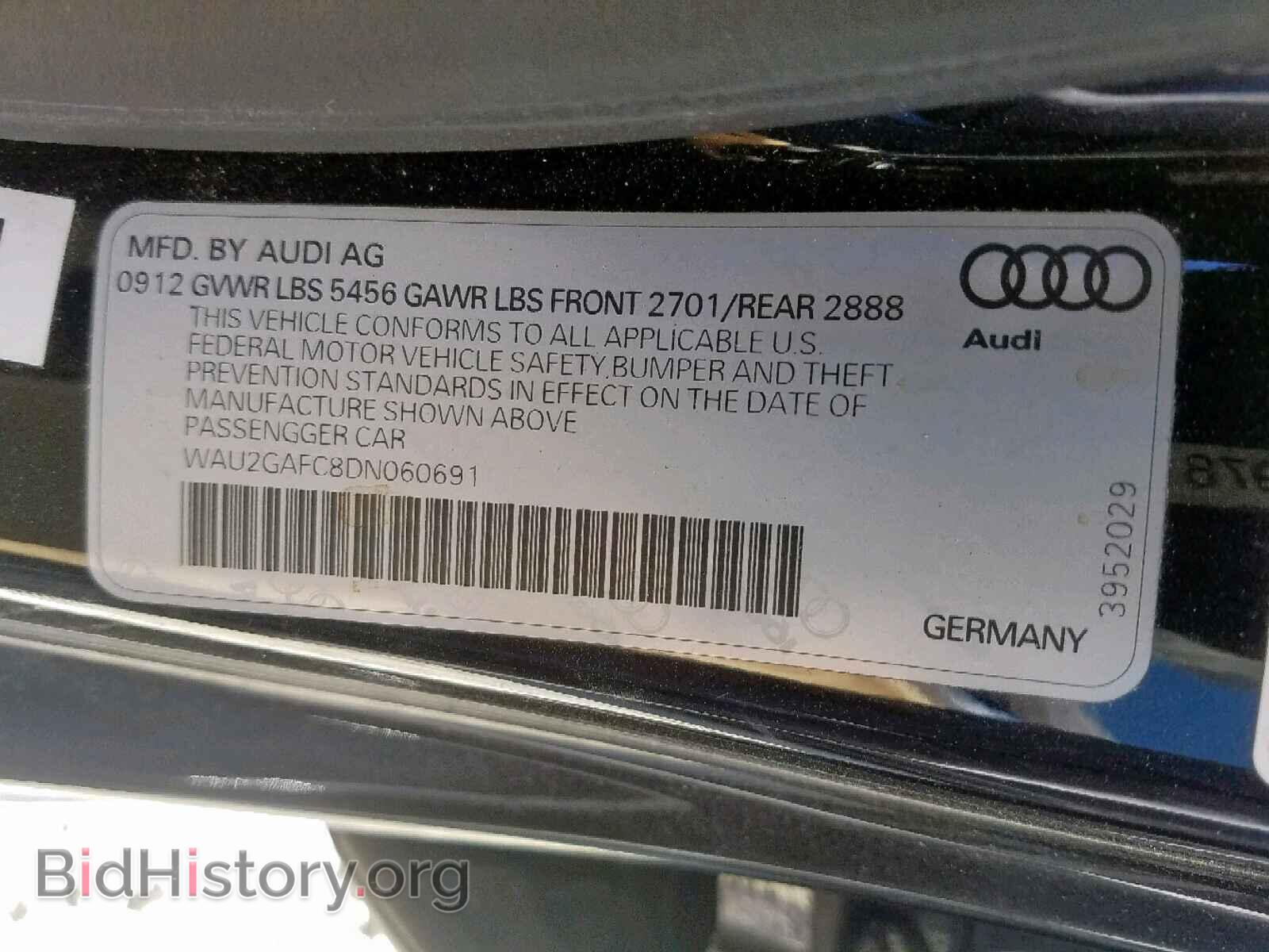 2013 AUDI A7 - VIN: WAU2GAFC8DN060691 - Фото 10