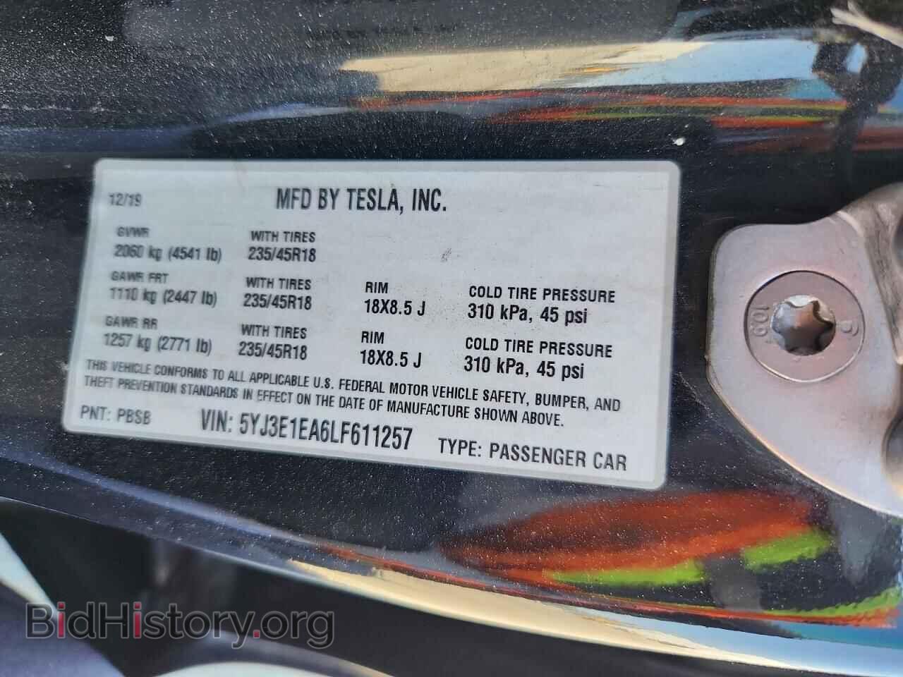 2020 TESLA MODEL 3 - VIN: 5YJ3E1EA6LF611257 - Photo 12