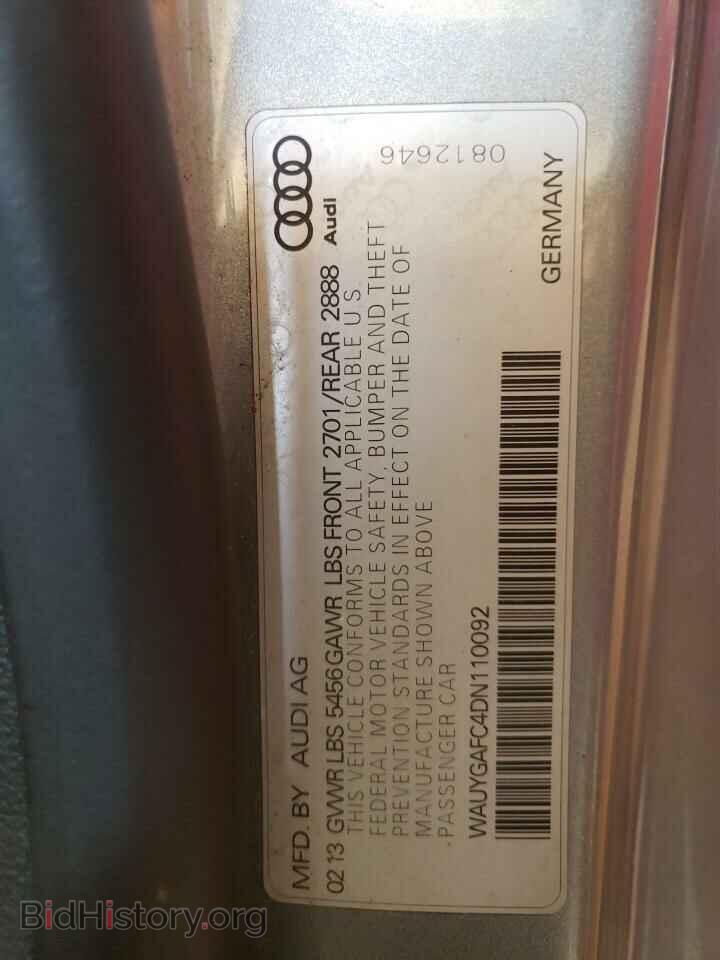 2013 AUDI A7 - VIN: WAUYGAFC4DN110092 - Photo 10