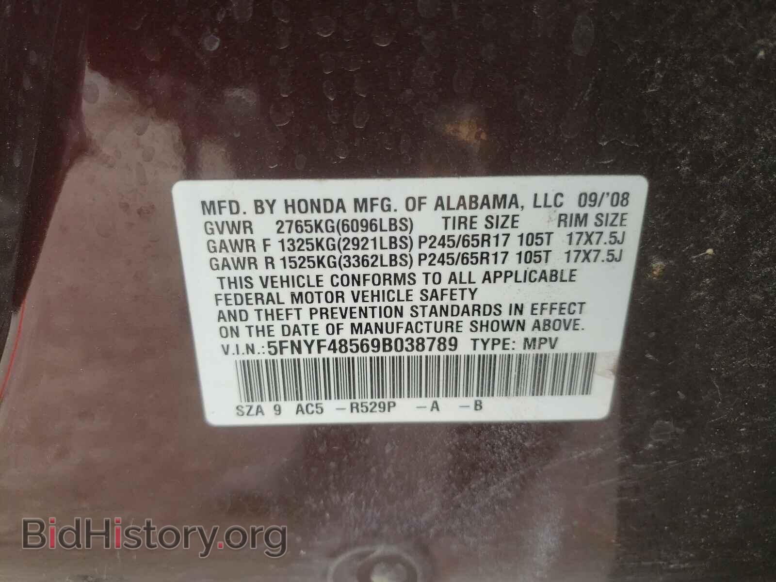 2009 HONDA PILOT - VIN: 5FNYF48569B038789 - Фото 10