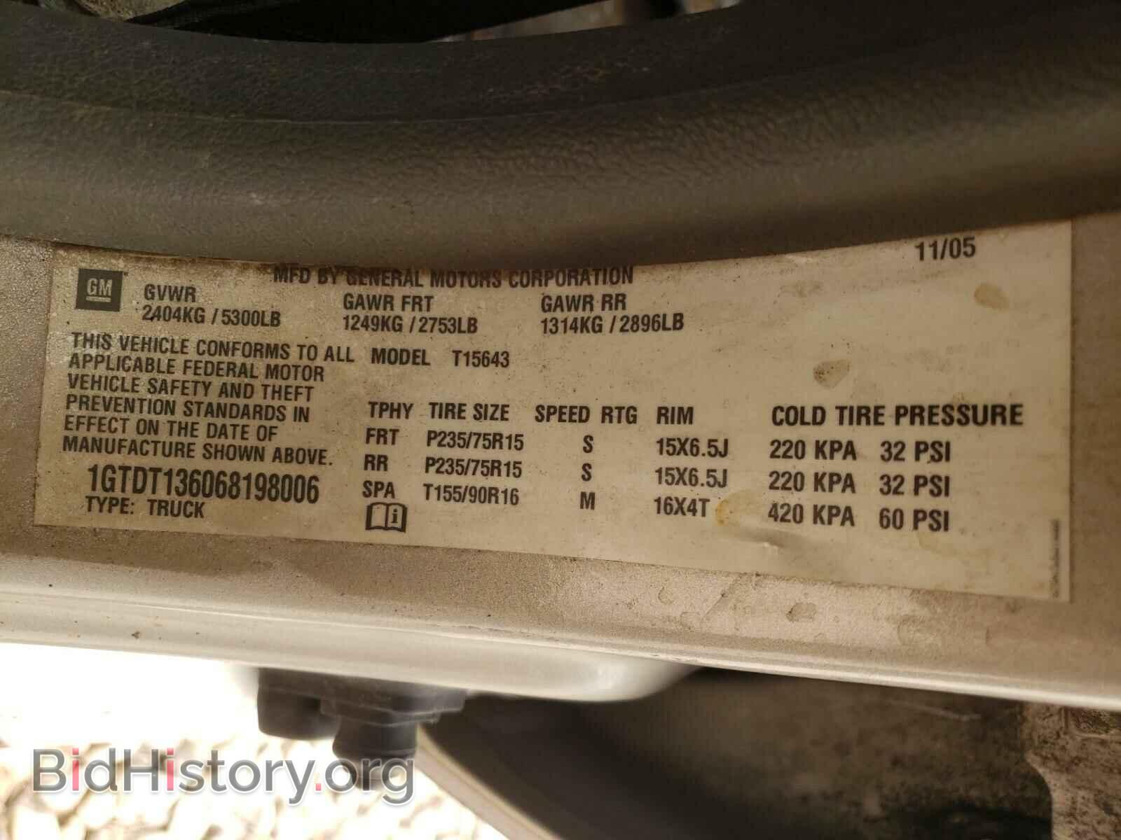 2006 GMC CANYON - VIN: 1GTDT136068198006 - Фото 10