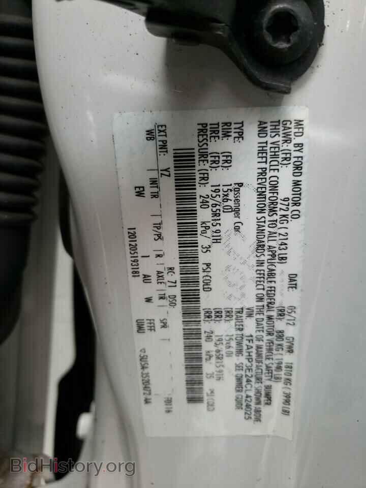 2012 FORD FOCUS - VIN: 1FAHP3E24CL424025 - Фото 12