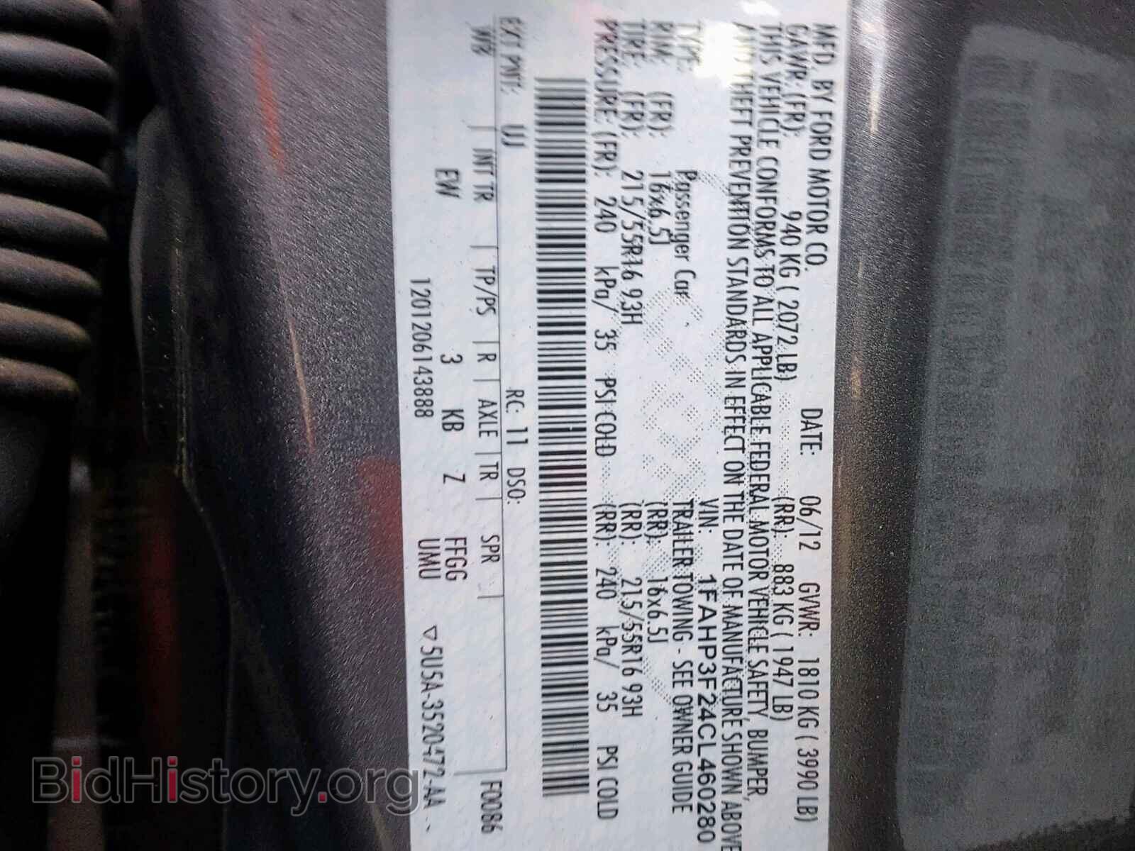 2012 FORD FOCUS SE - VIN: 1FAHP3F24CL460280 - Фото 10
