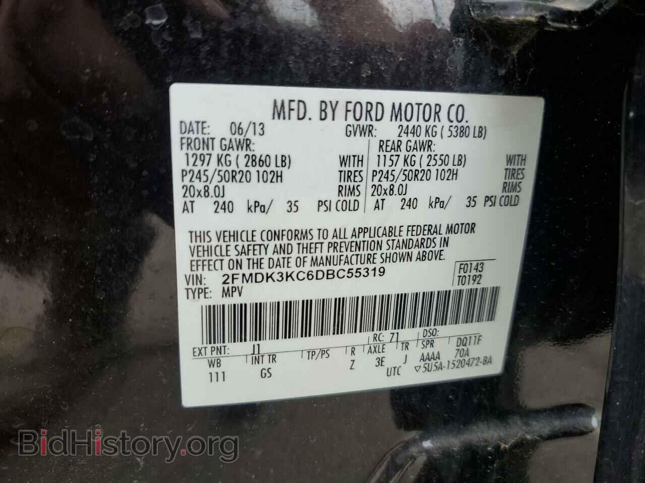 2013 FORD EDGE - VIN: 2FMDK3KC6DBC55319 - Photo 14
