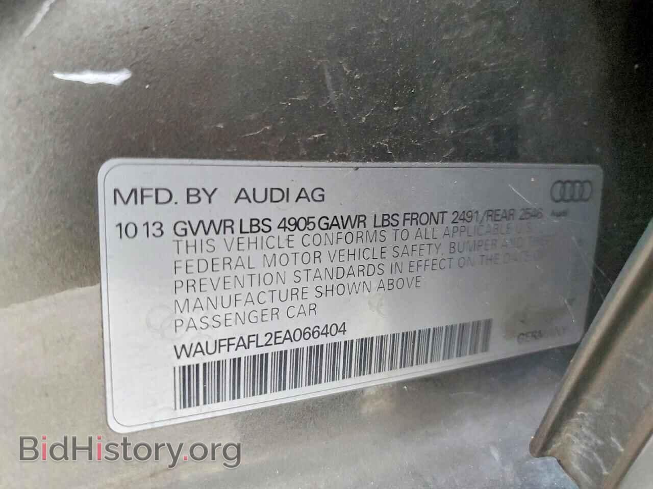 2014 AUDI A4 - VIN: WAUFFAFL2EA066404 - Фото 12