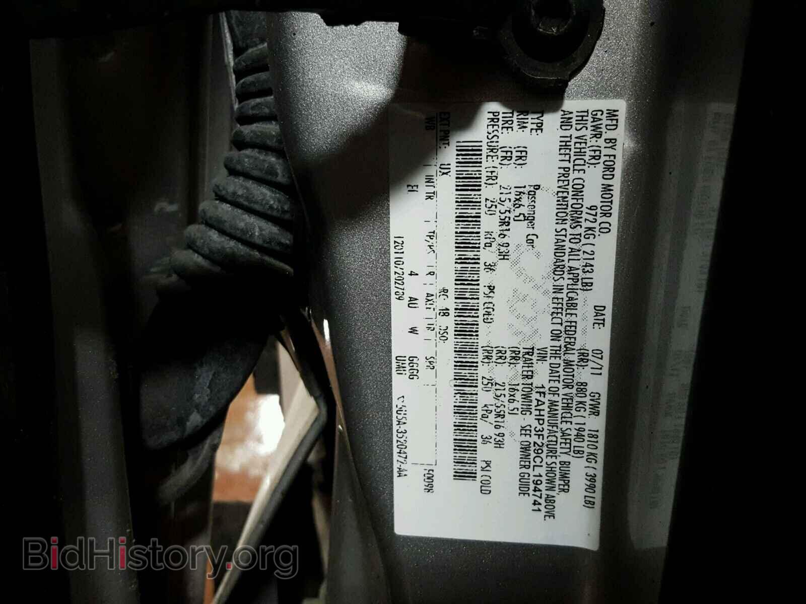 2012 FORD FOCUS - VIN: 1FAHP3F29CL194741 - Фото 10