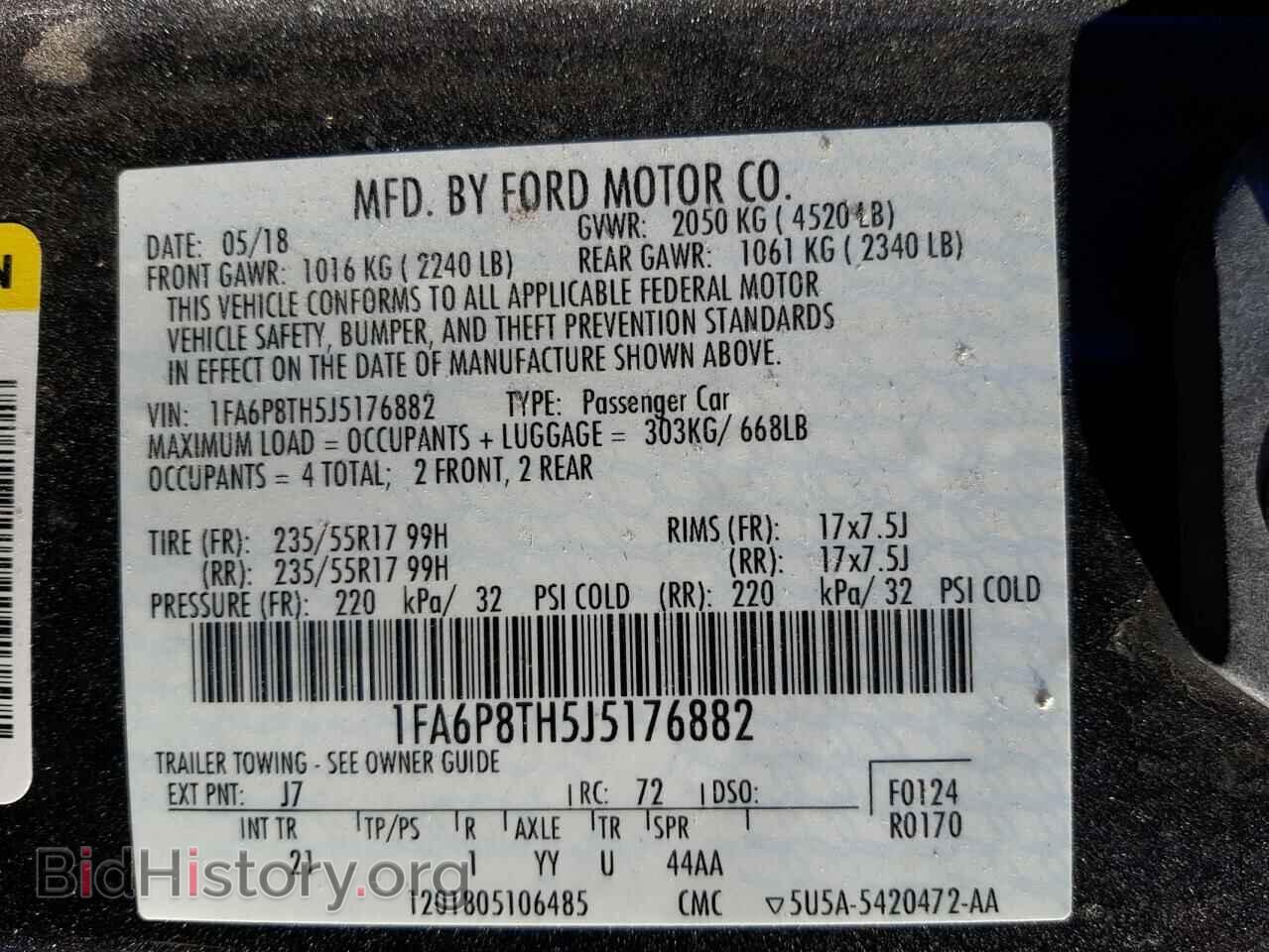 2018 FORD MUSTANG - VIN: 1FA6P8TH5J5176882 - Фото 10