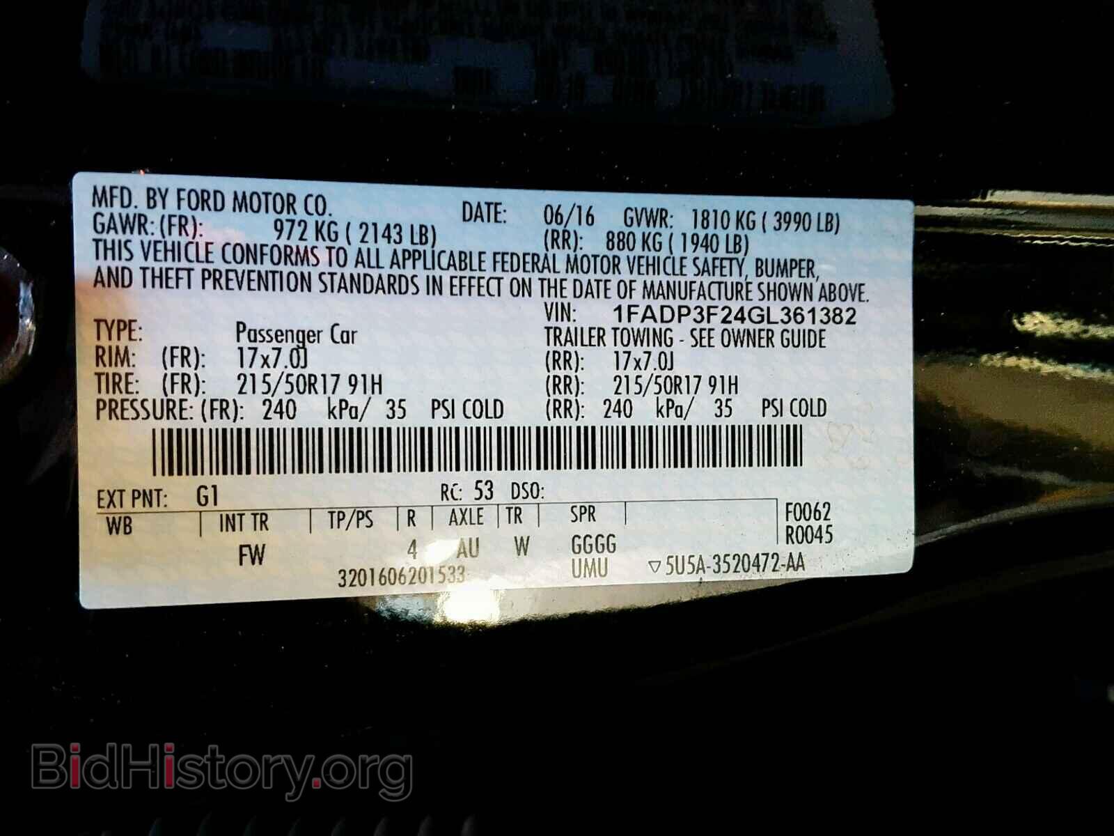 2016 FORD FOCUS SE - VIN: 1FADP3F24GL361382 - Фото 10