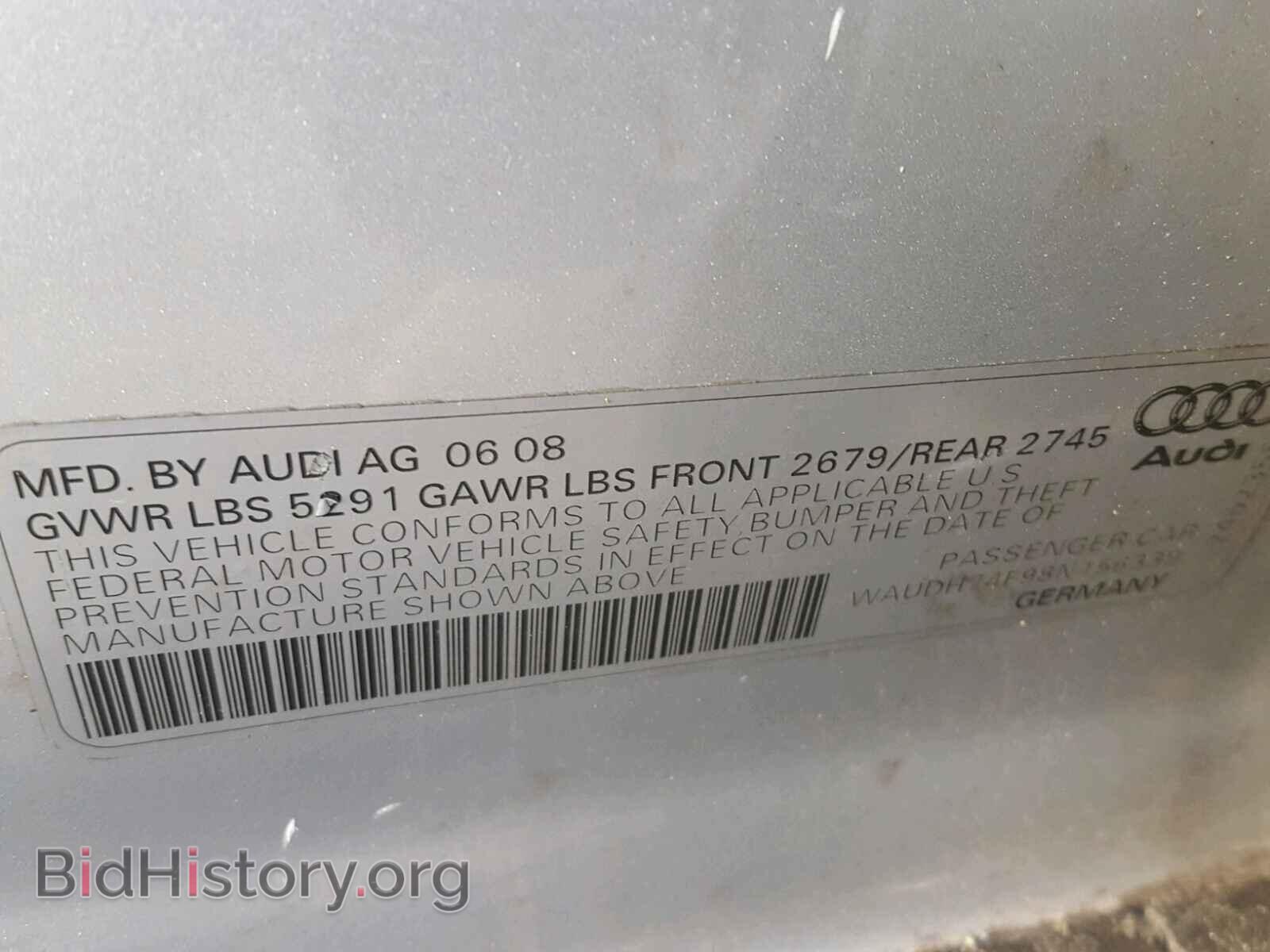 2008 AUDI A6 - VIN: WAUDH74F98N156339 - Фото 10