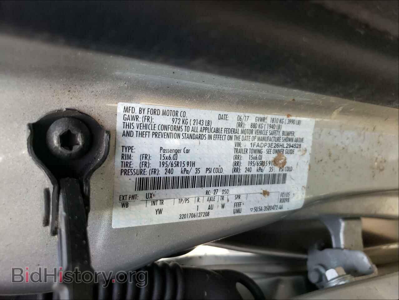 2017 FORD FOCUS - VIN: 1FADP3E26HL294528 - Фото 10