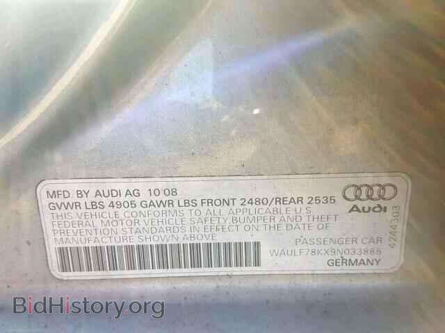 2009 AUDI A4 - VIN: WAULF78KX9N033885 - Фото 10