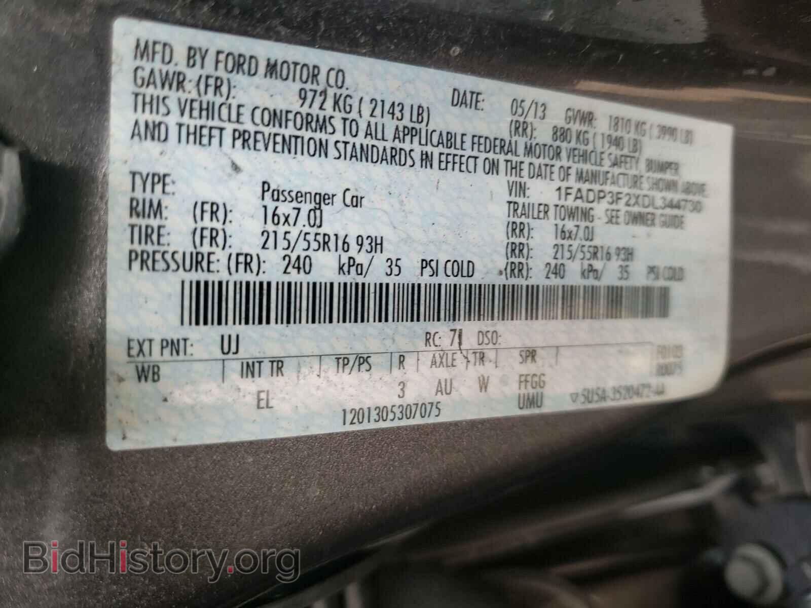 2013 FORD FOCUS - VIN: 1FADP3F2XDL344730 - Photo 10