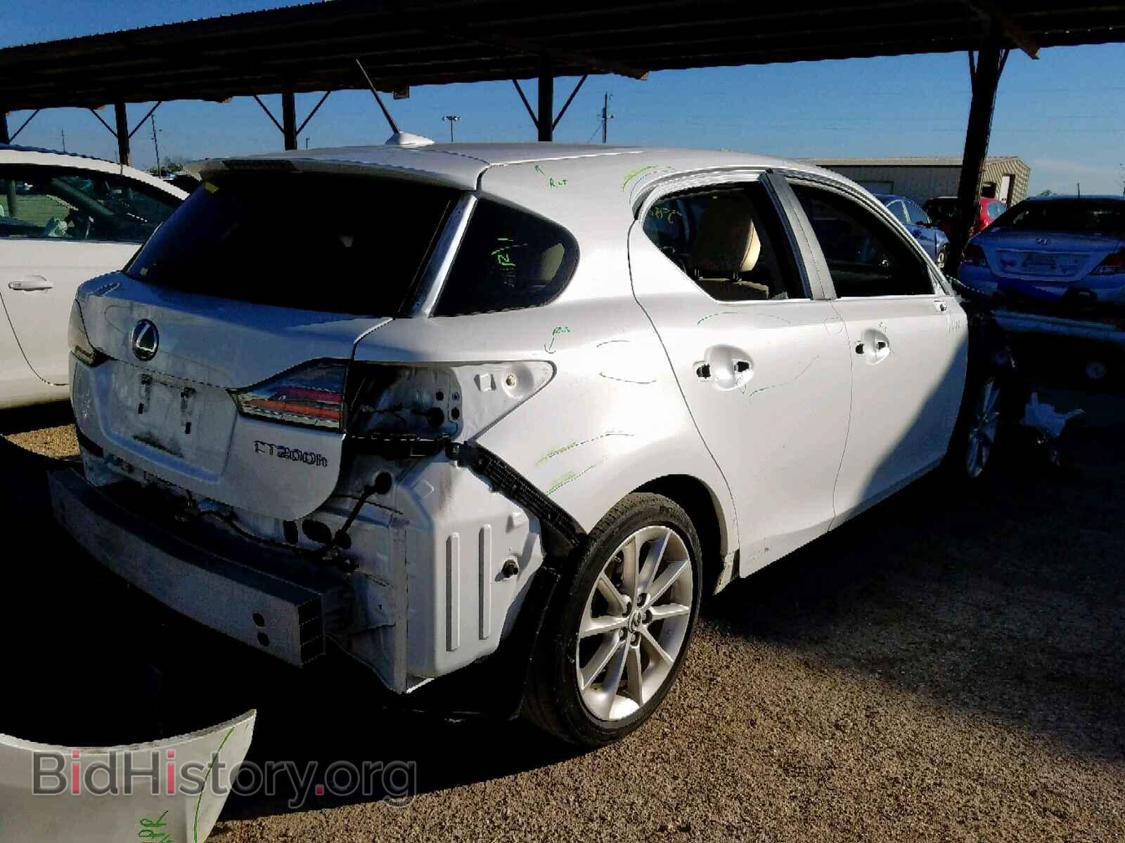 2012 LEXUS CT 200 - VIN: JTHKD5BH6C2102326 - Фото 4