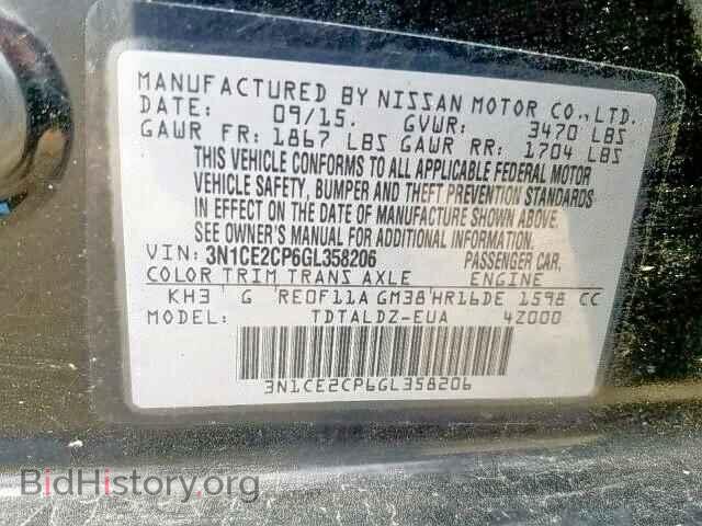 2016 NISSAN VERSA - VIN: 3N1CE2CP6GL358206 - Photo 10