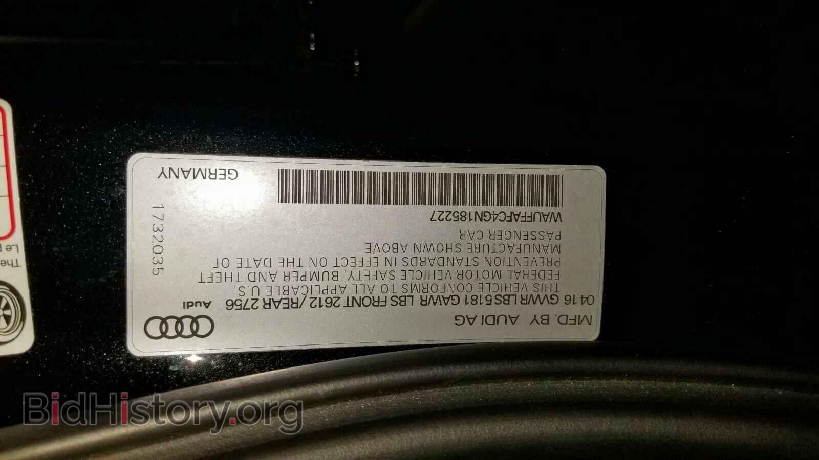 2016 AUDI A6 - VIN: WAUFFAFC4GN185227 - Фото 9