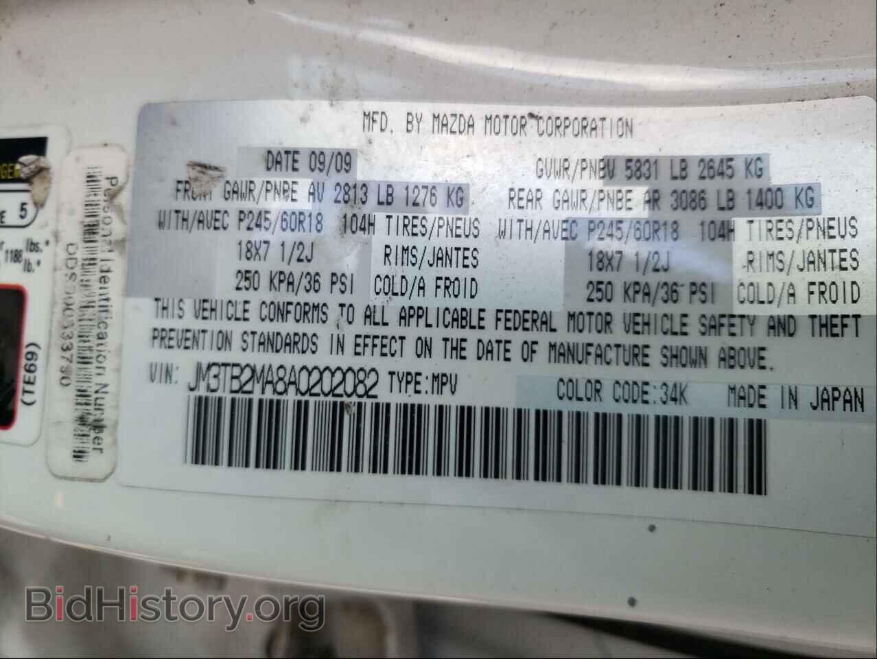 2010 MAZDA CX-9 - VIN: JM3TB2MA8A0202082 - Фото 10