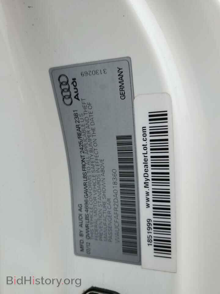 2013 AUDI A5 - VIN: WAUCFAFR2DA018360 - Photo 14
