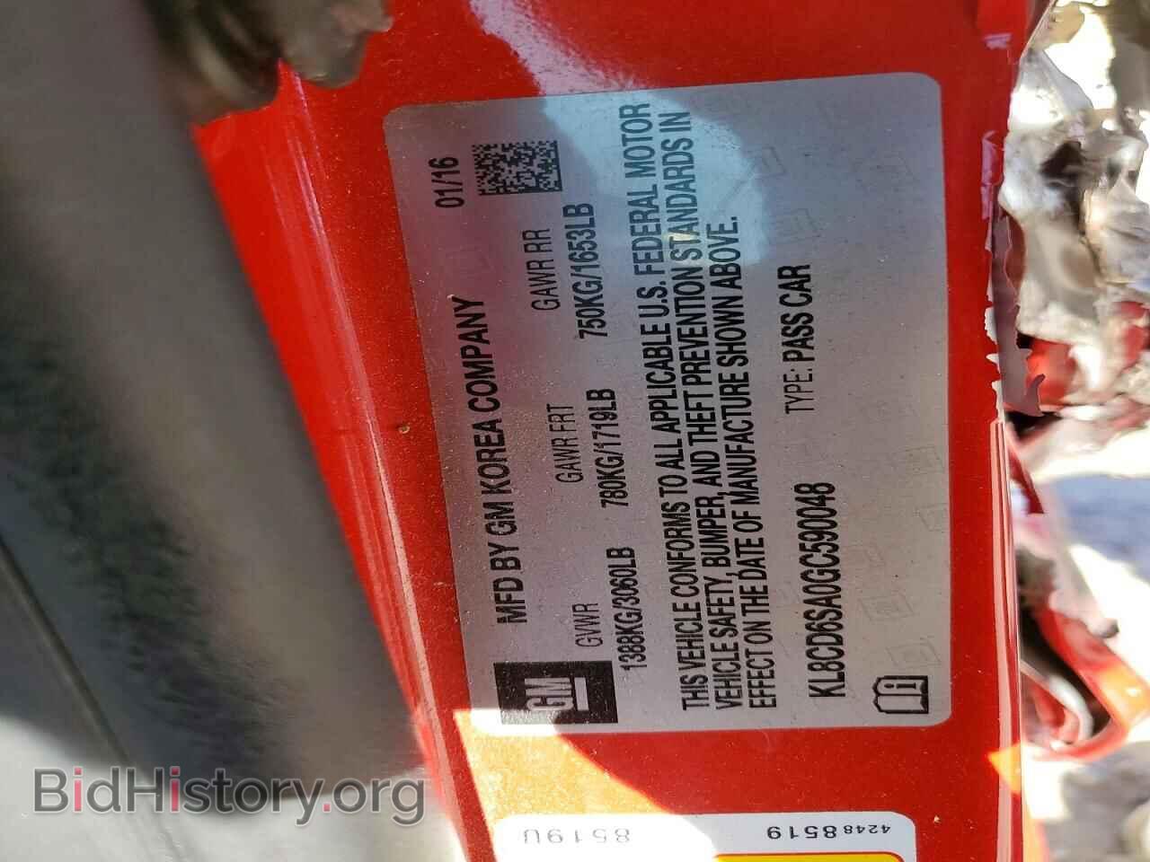2016 CHEVROLET SPARK - VIN: KL8CD6SA0GC590048 - Photo 12