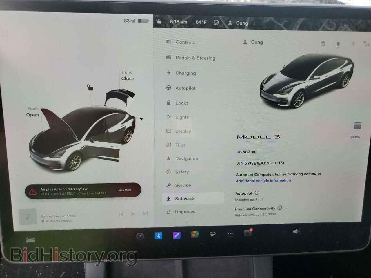 2022 TESLA MODEL 3 - VIN: 5YJ3E1EAXNF103151 - Фото 9