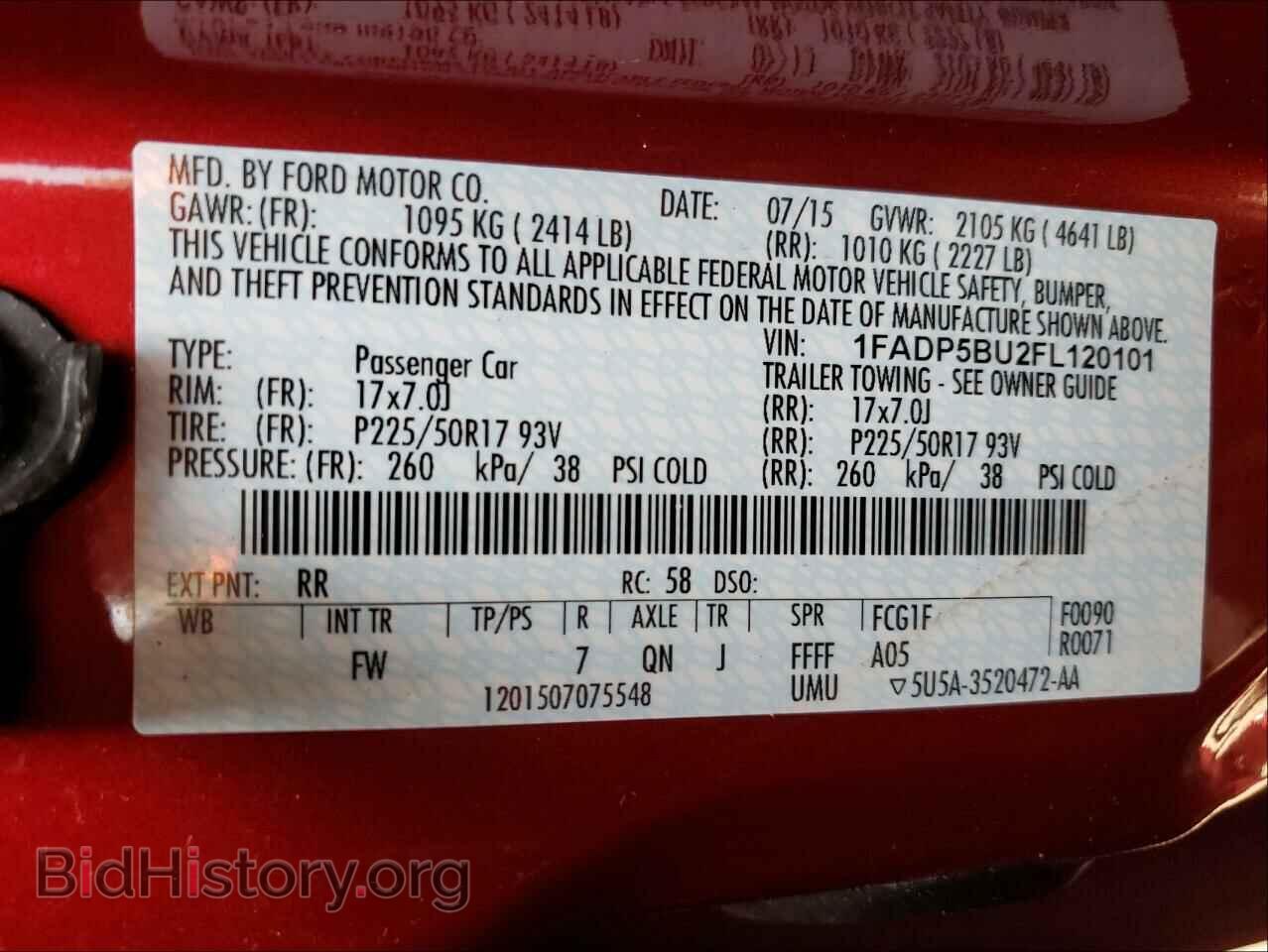 2015 FORD CMAX - VIN: 1FADP5BU2FL120101 - Фото 10