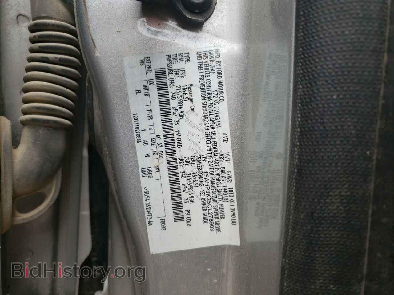 2012 FORD FOCUS - VIN: 1FAHP3K25CL278903 - Photo 10