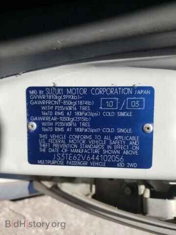 2004 SUZUKI GR VITARA - VIN: JS3TE62V644102056 - Фото 10