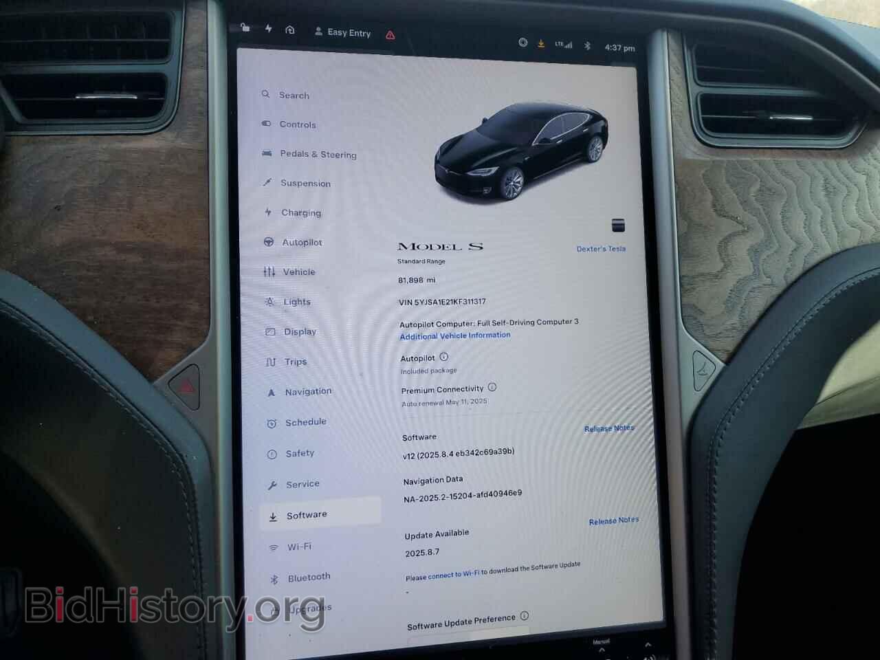 2019 TESLA MODEL S - VIN: 5YJSA1E21KF311317 - Photo 9